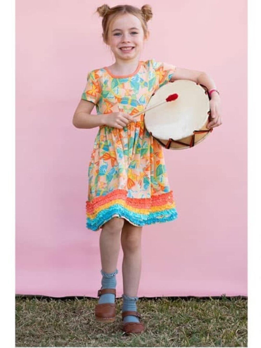 Matilda Jane Chasing Butterflies Short Sleeve Girls Dress Size 8 Whimsical